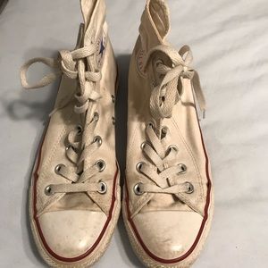 White High-top Converse | Size 7